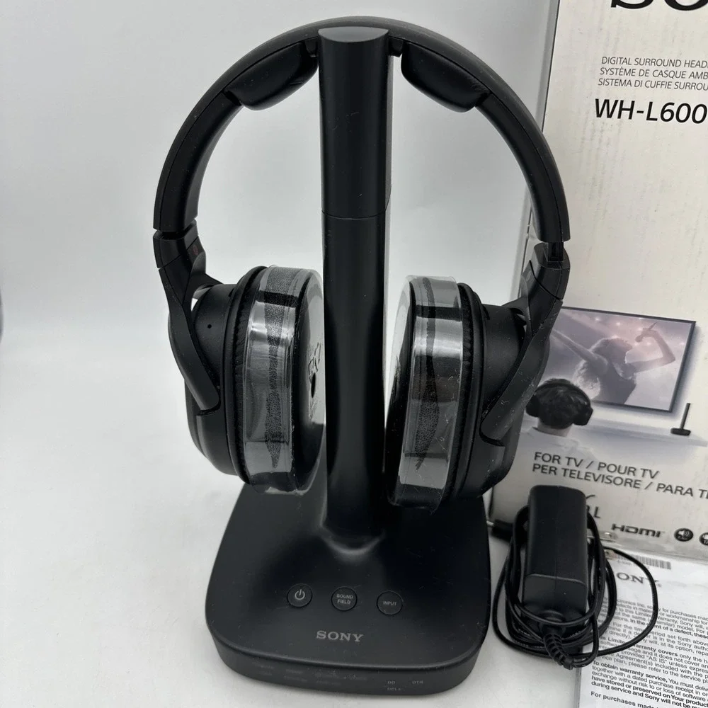 Sony WH-L600 Digital Surround Wireless Headphones Black Great Condition